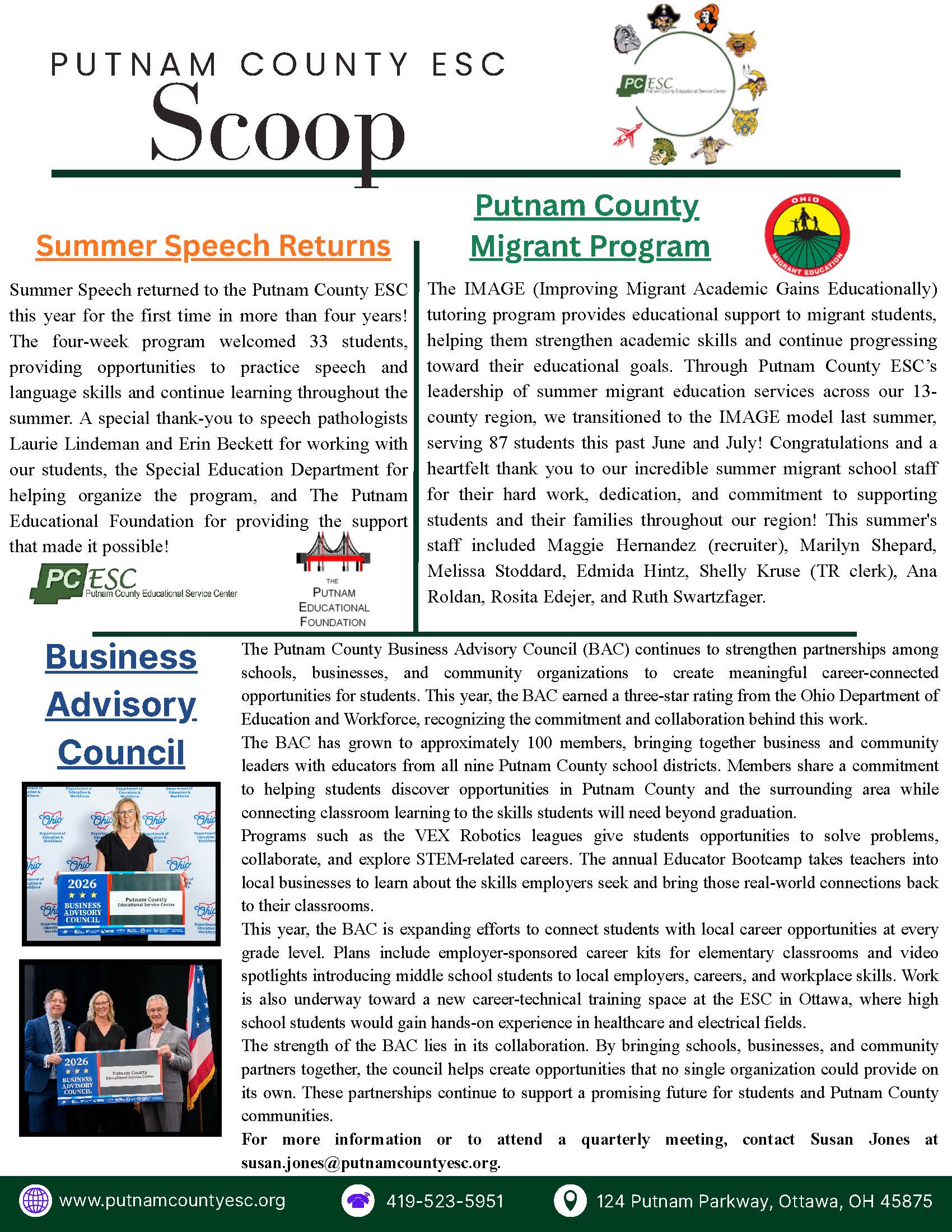 Putnam County ESC Scoop