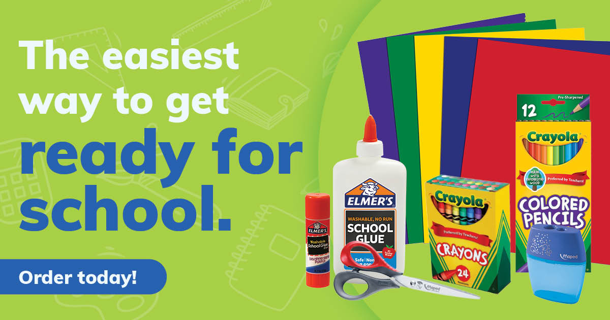 School Supplies Delivered to your Home!