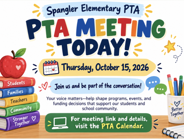 PTA Meeting TODAY at 6pm