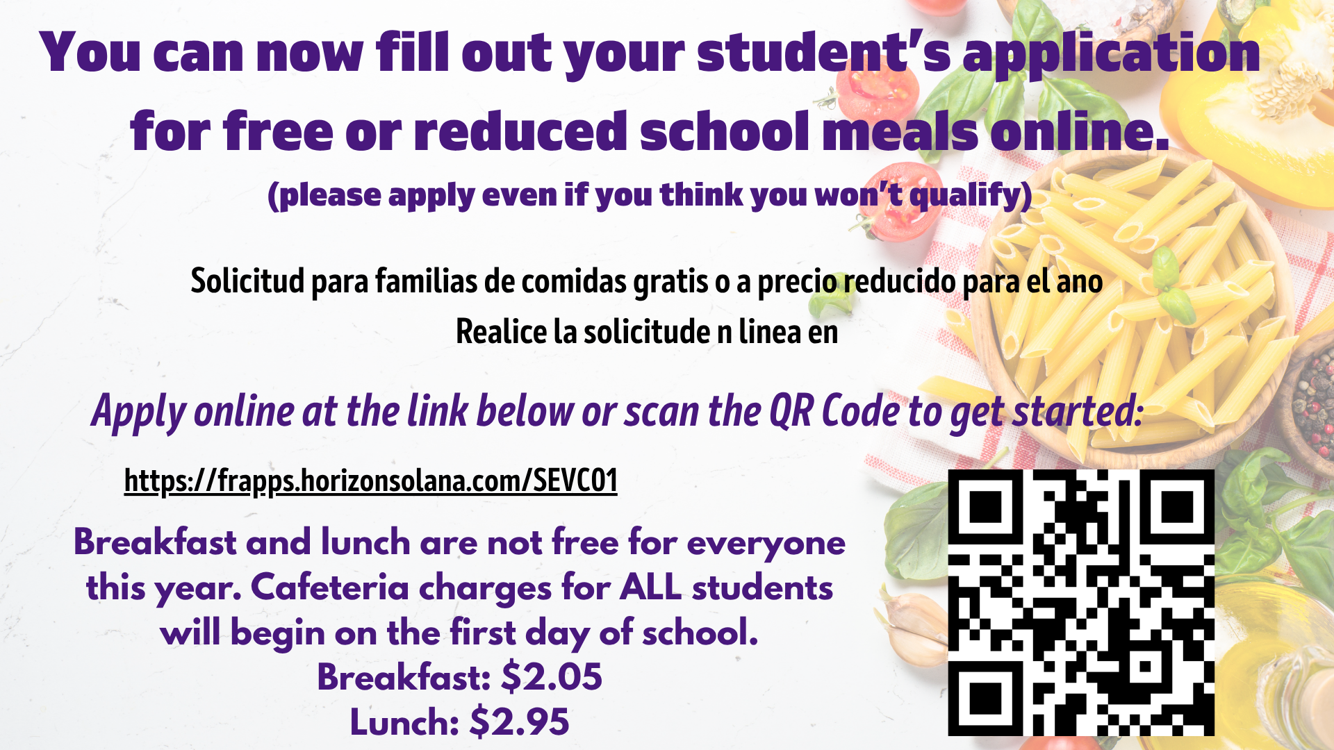 Free & Reduced Meals Application