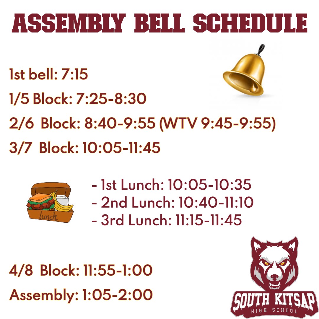 SKHS - Friday's Pep Rally/Assembly Schedule and Football Game