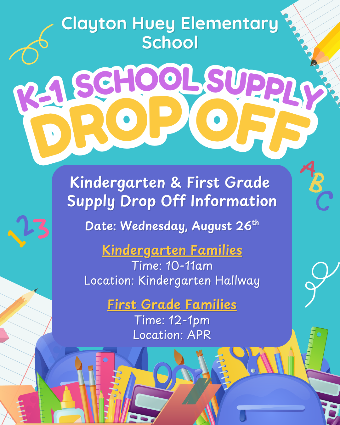 Calling all Kindergarten and First Grade Families!!