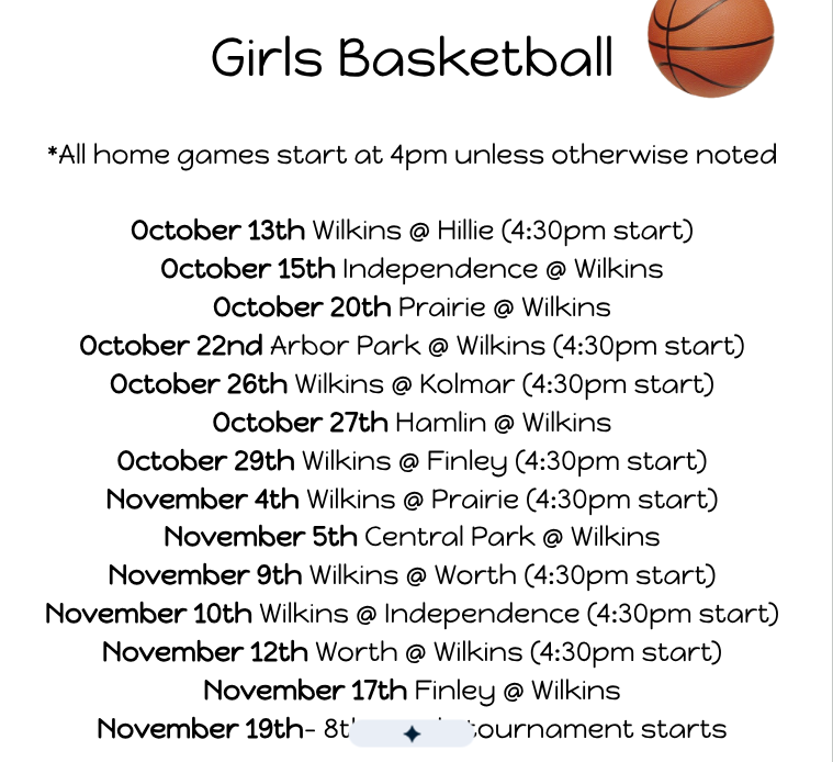 Basketball Schedule and Game Addresses
