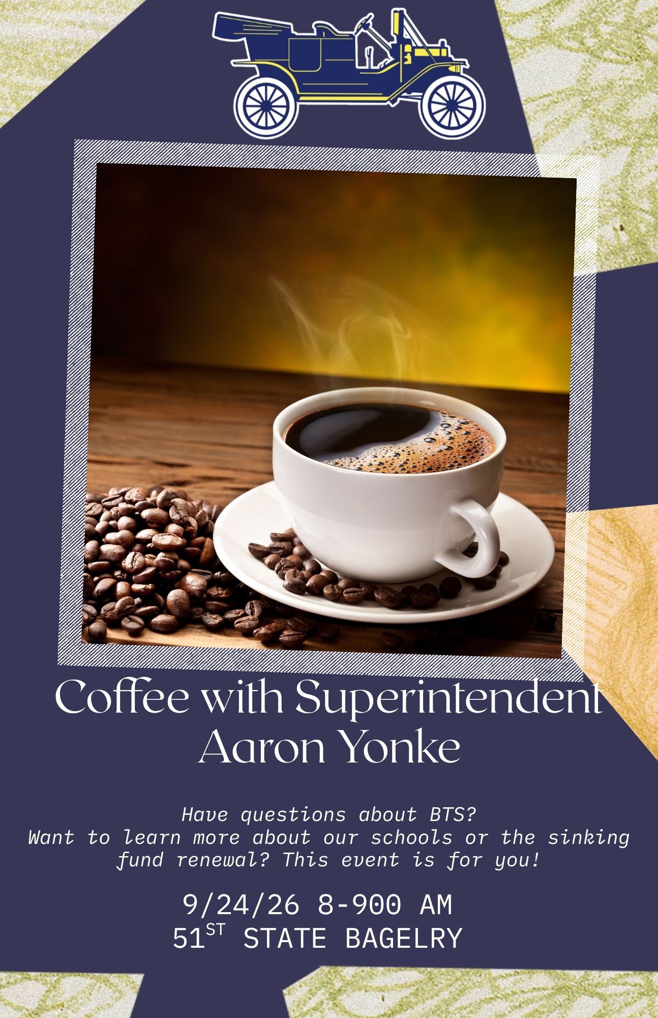 Coffee with the Superintendent is back! 💙☕💛