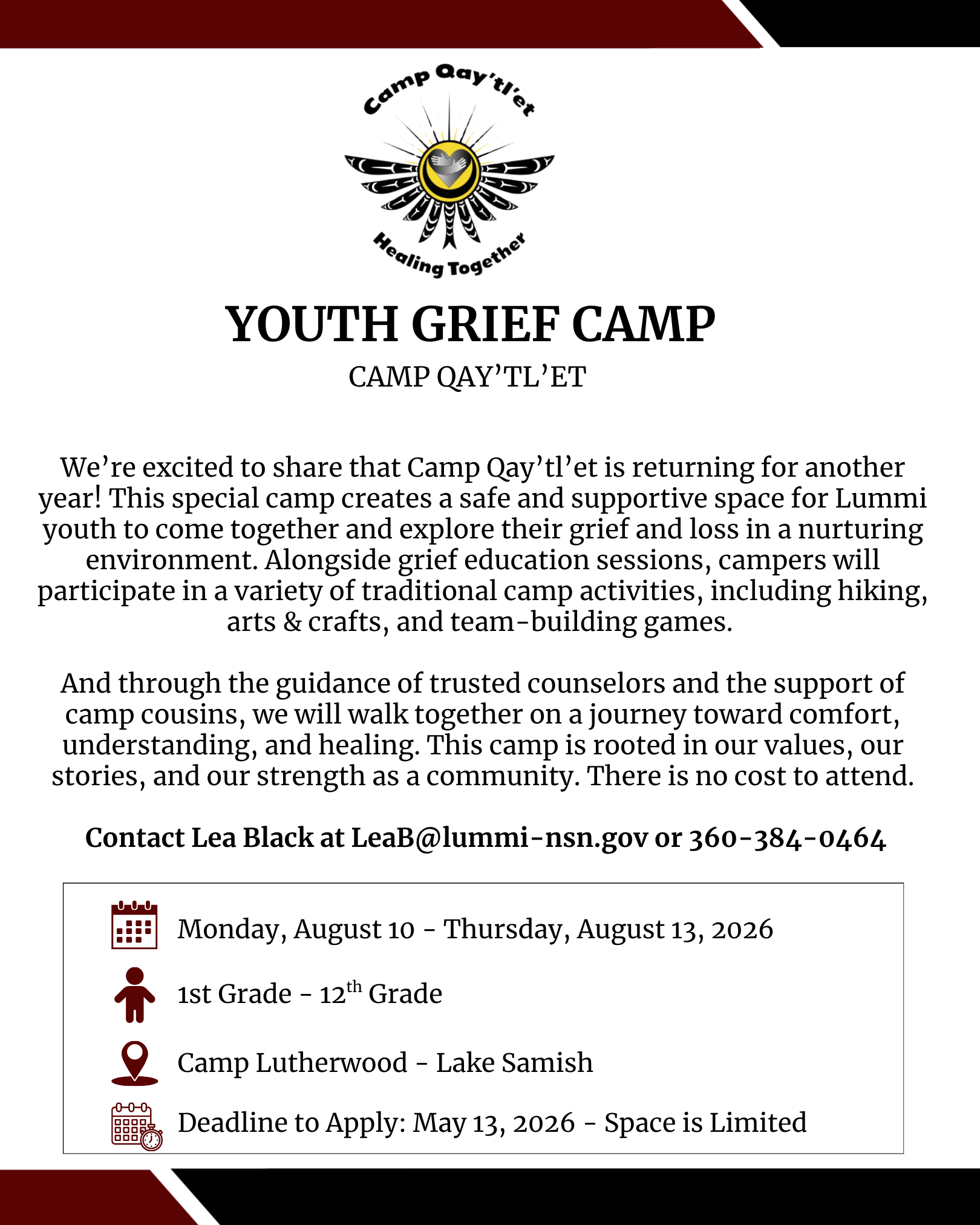 Camp Qay’tl’et 2026 – Now Accepting Applications