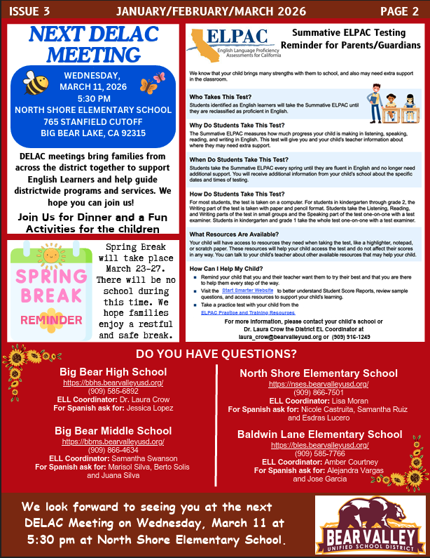 ELL Parent Newsletter