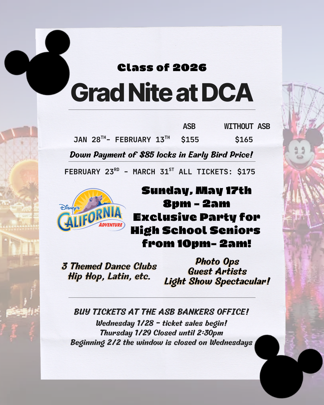 2026 Grad Nite: Ticket Details & Attendance Requirements