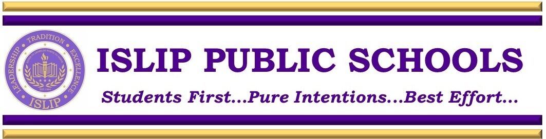 Banner header of Islip Public Schools