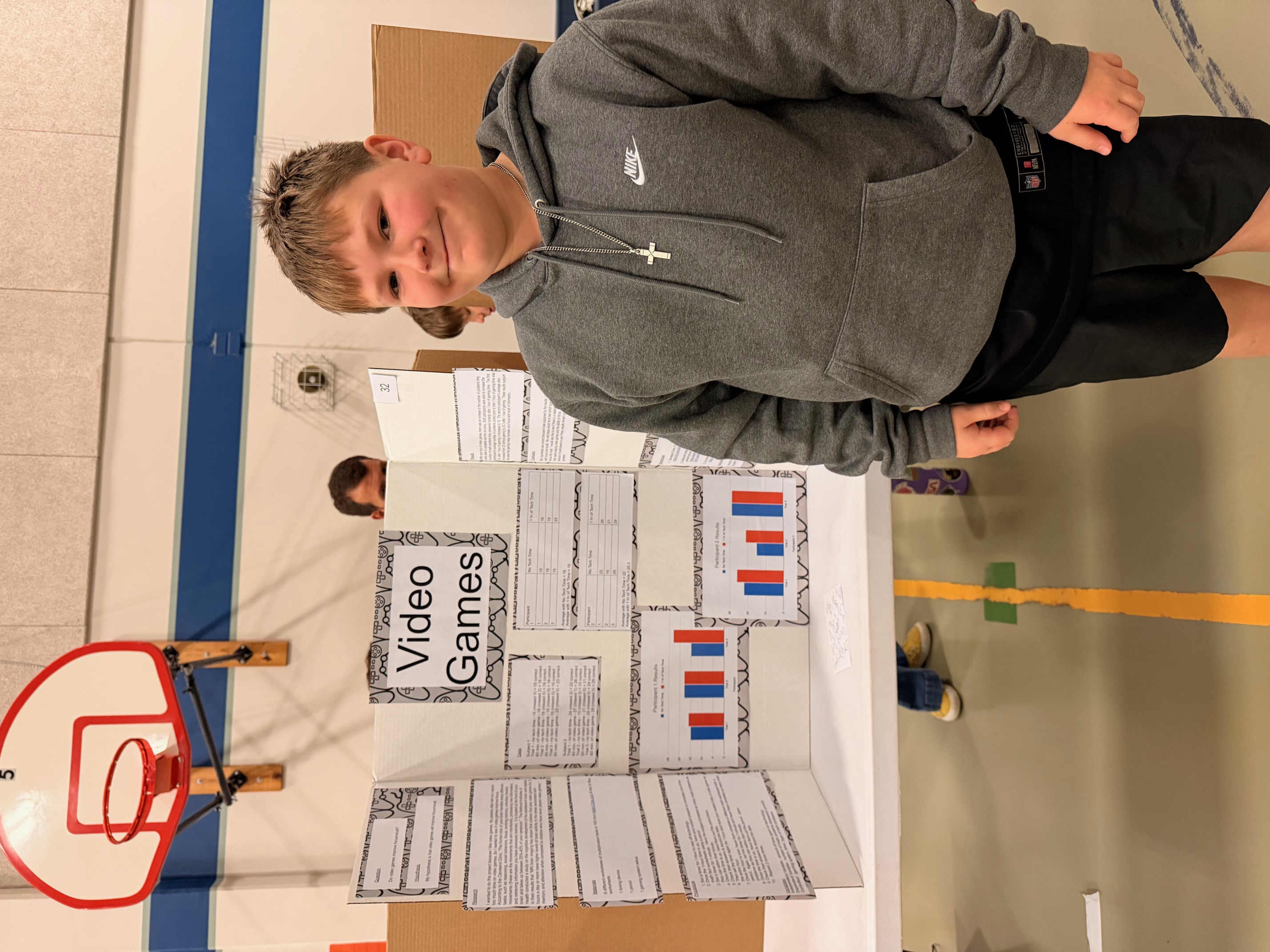 5th grader Beau with his project