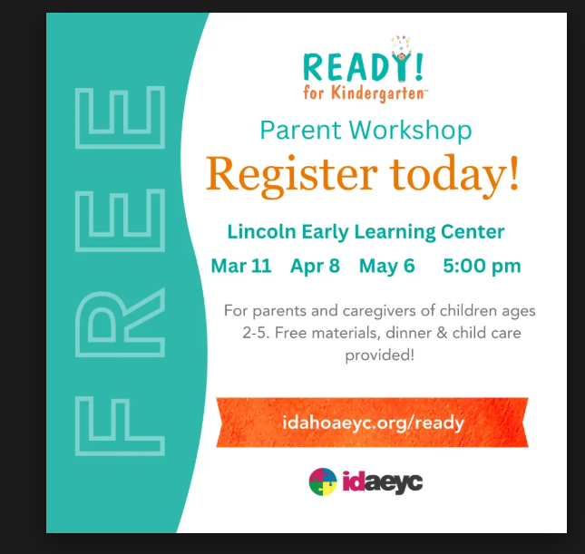 READY! for Kindergarten  (Early Learning Center for children ages 2–5)