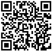 A black and white QR code with a pattern of squares.