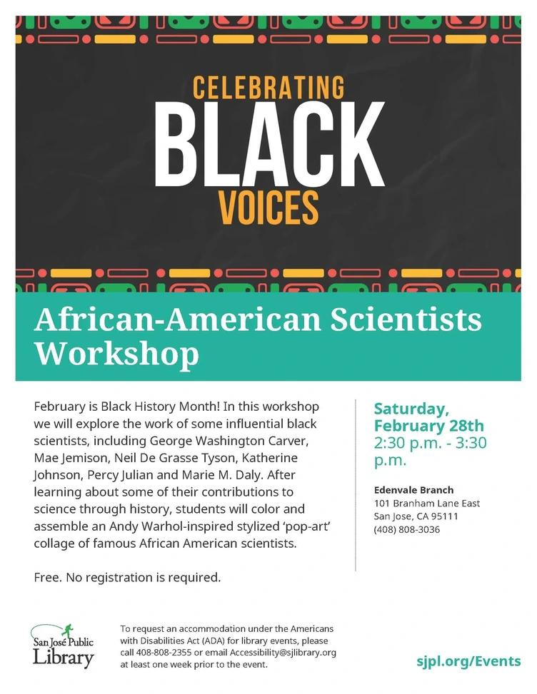 African American Scientists Workshop Flyer