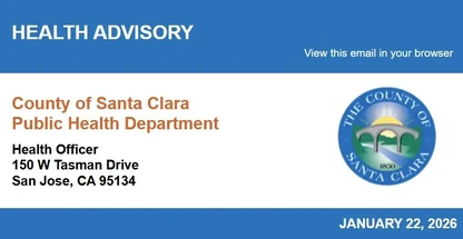 Snap shot of the County of Santa Clara Public Health Department letterhead