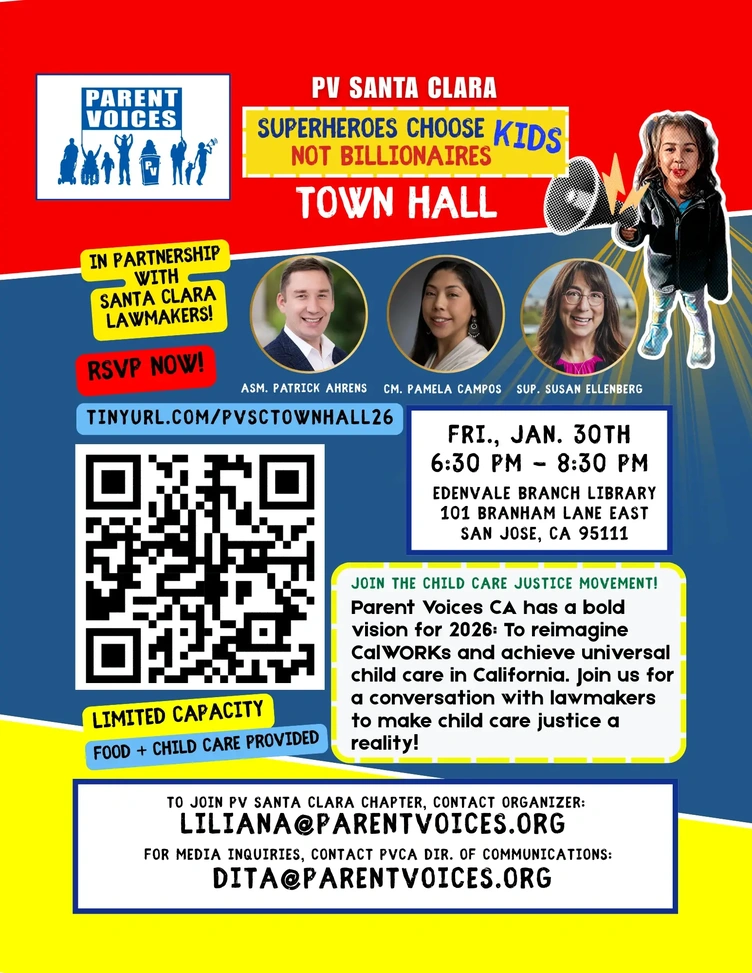 Parent Voices Townhall Flyer in English