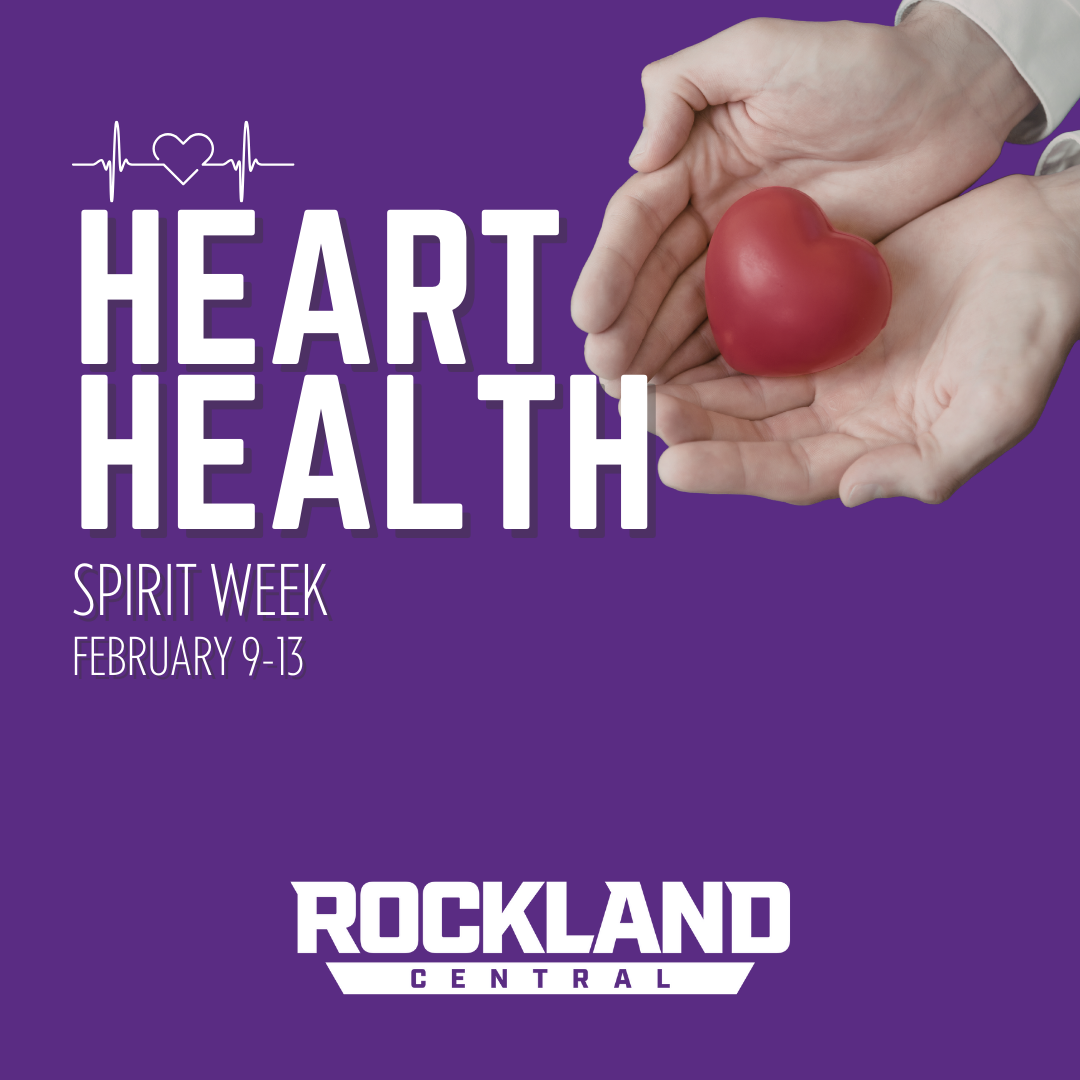Hands cradle a red heart, symbolizing heart health awareness, with text 'HEART HEALTH SPIRIT WEEK FEBRUARY 9-13'.