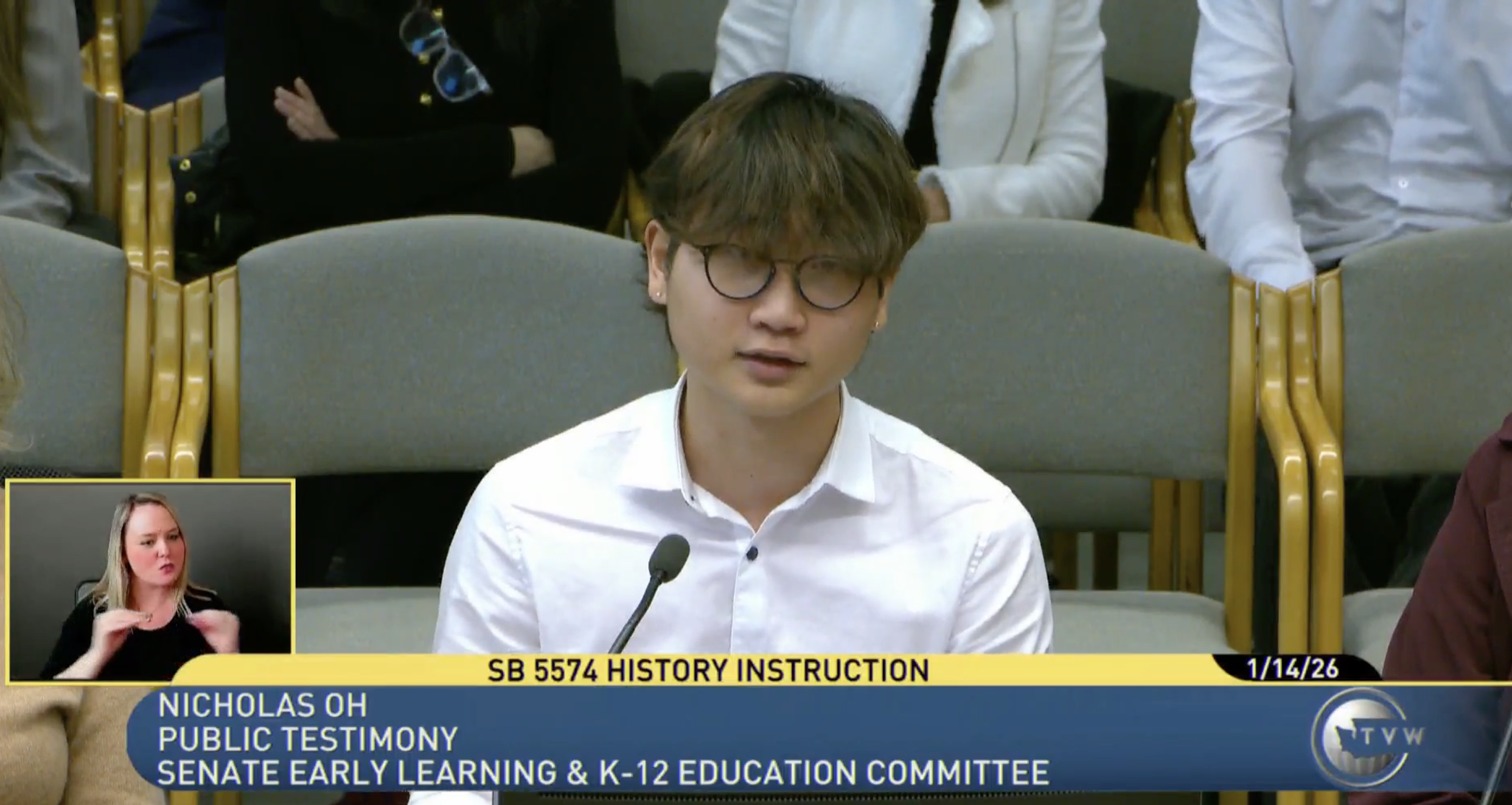 Nicholas Oh testimony screenshot
