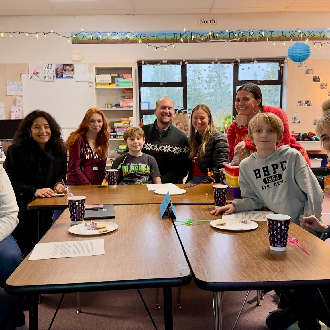 Superintendent Reyes, families, and Ridgecrest students
