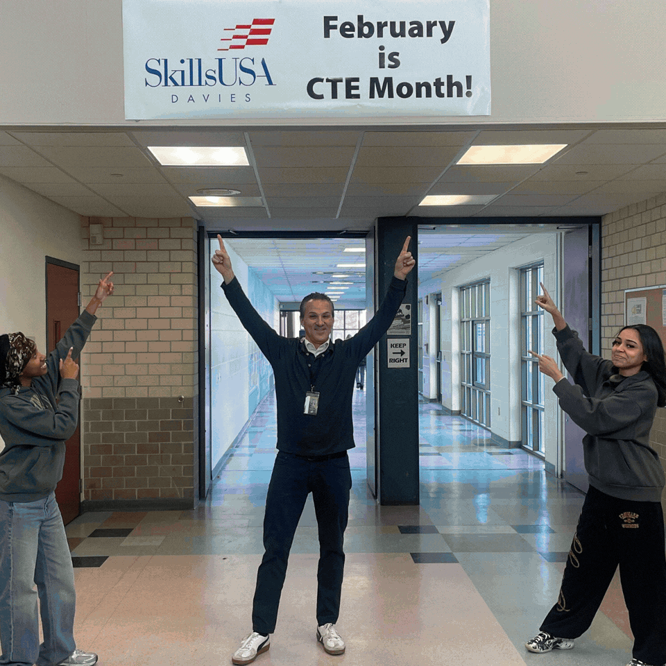 Davies students show off their work wear in preparation for Future Friday!