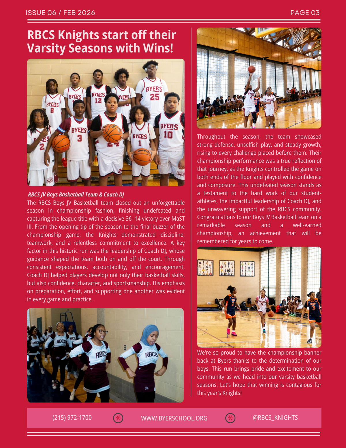 A group of young male basketball players in matching 'BYERS' jerseys pose for a photo.