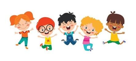 Happy Kids Playing Vector Art, Icons, and Graphics for Free Download