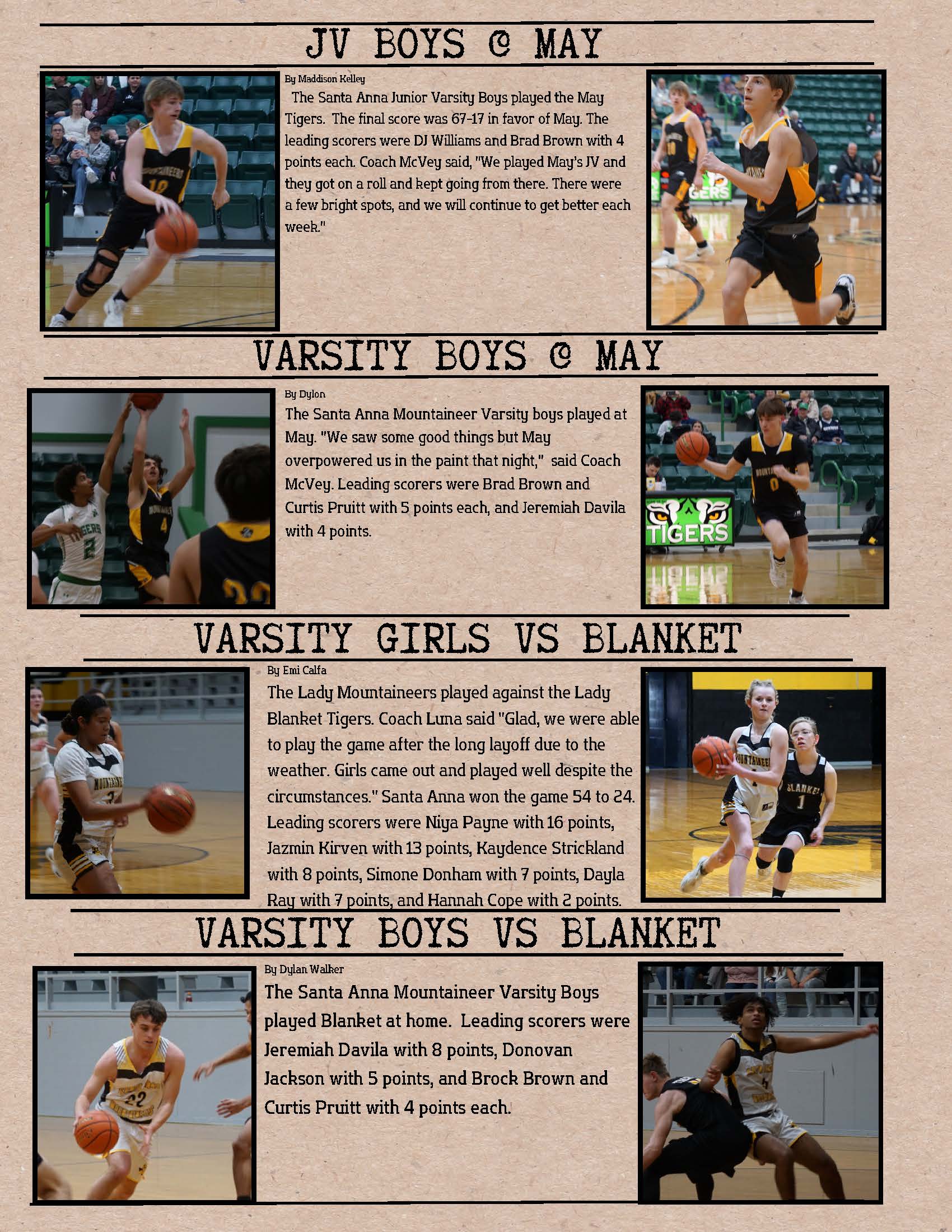 A young male basketball player in a black and yellow uniform dribbles the ball on a court.