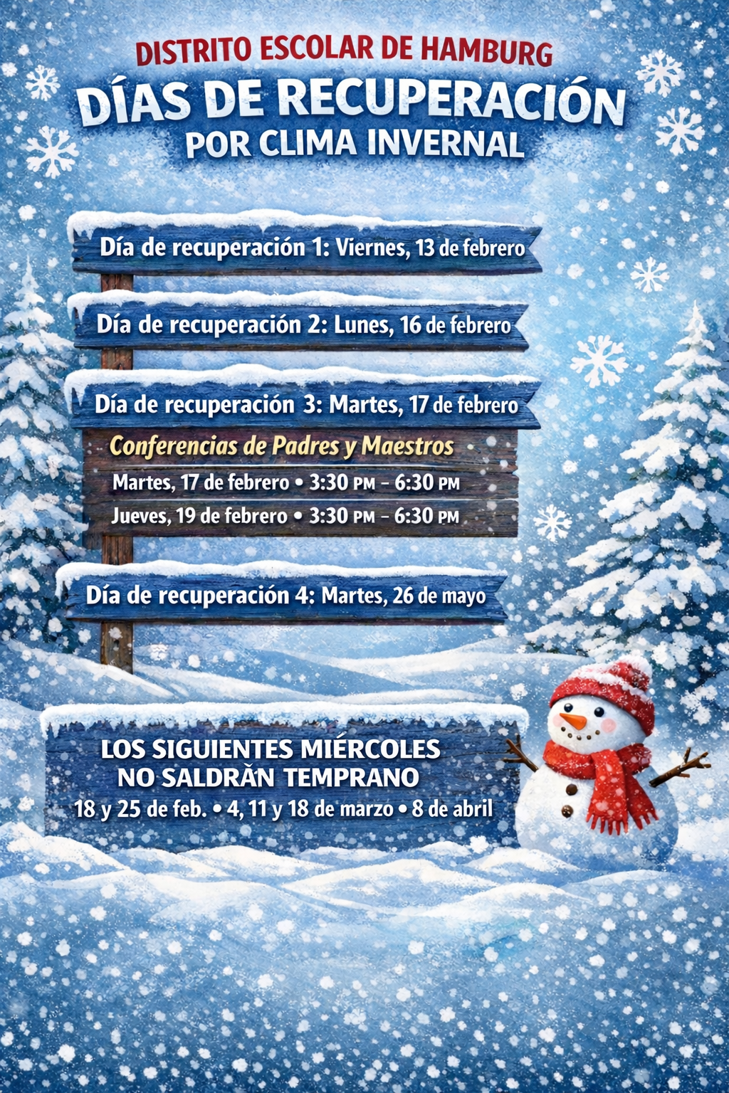 Spanish Version of Make-up Days