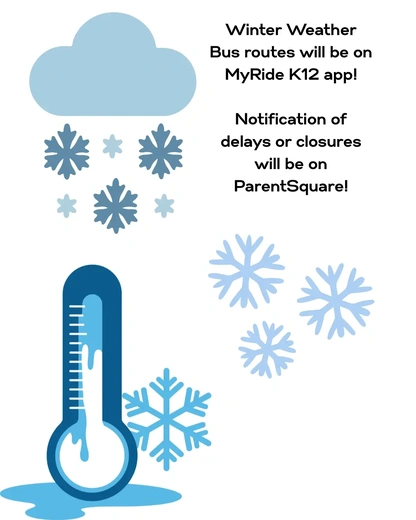 Blue on white indicating inclement weather -- ice, cold, sleet, and snow.