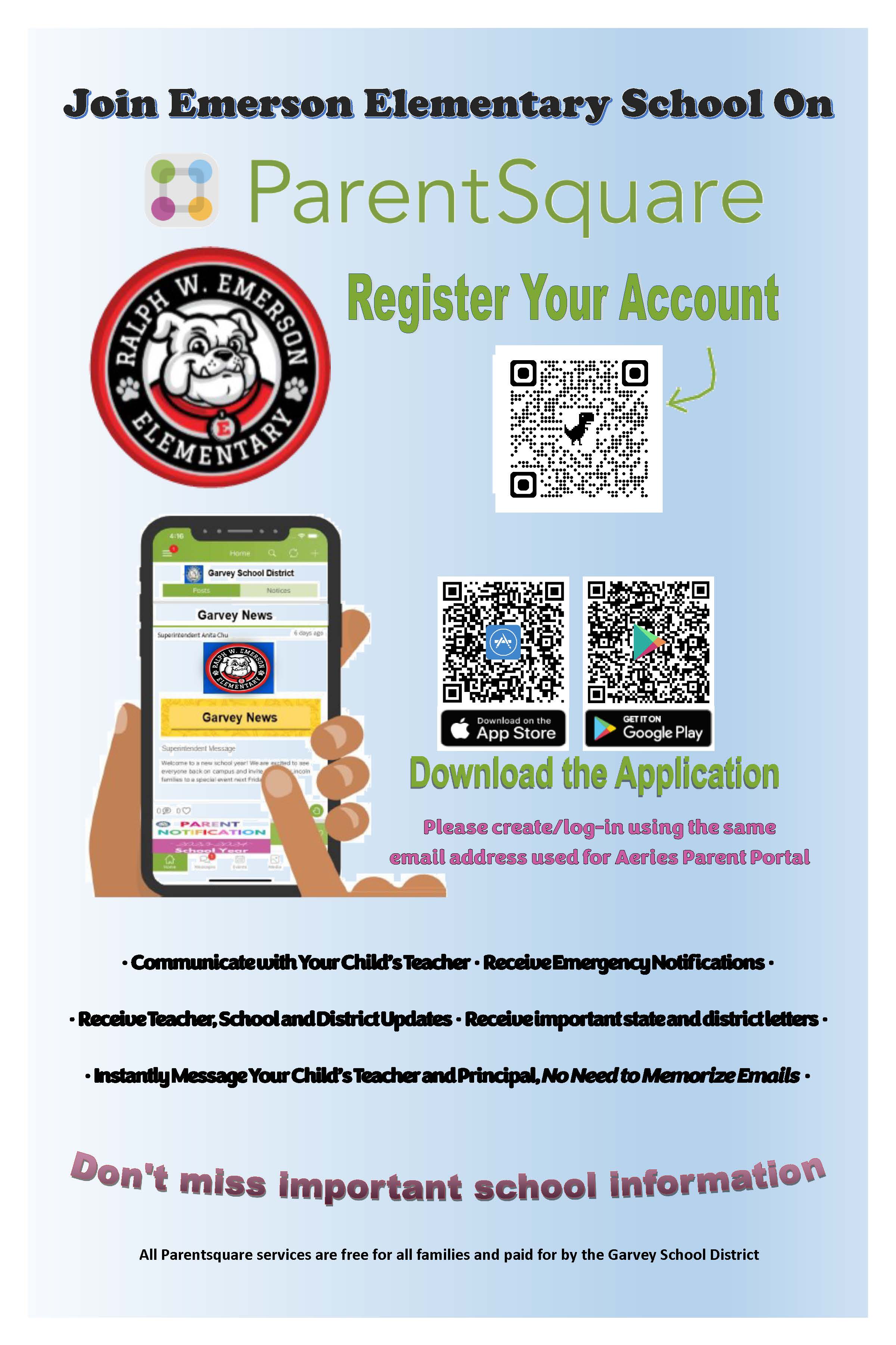 Parent Square- Register your account!