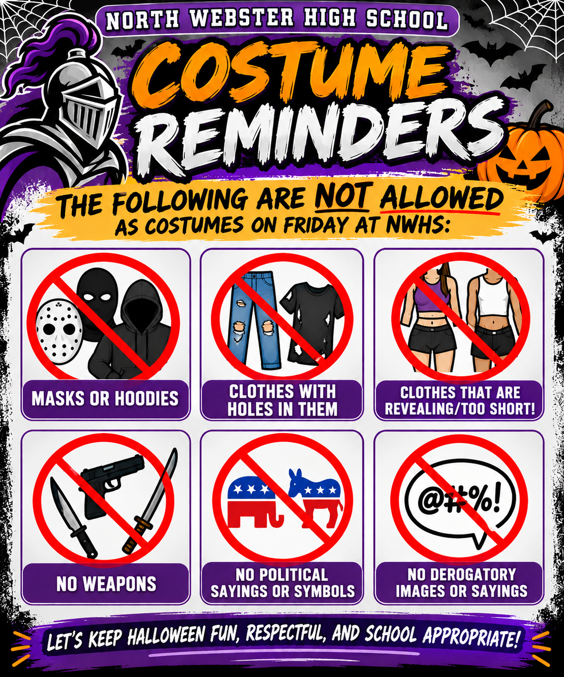 Costumes at NWHS on Friday