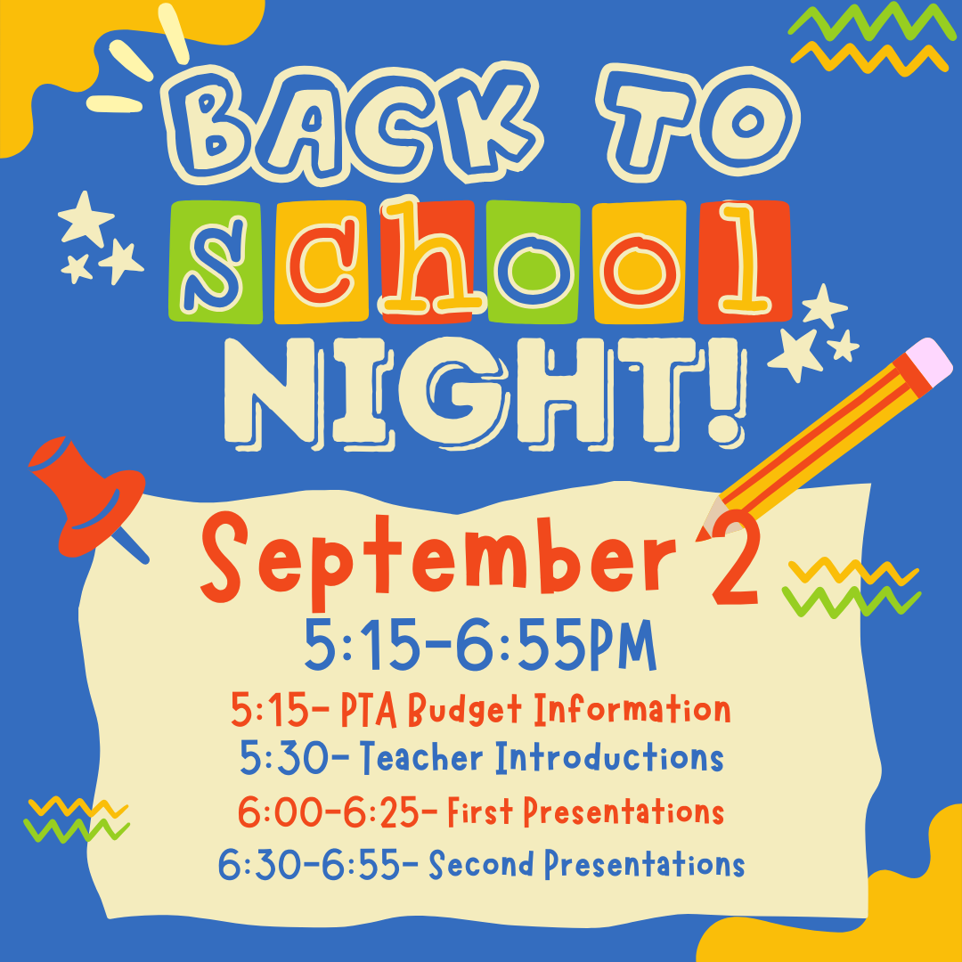 Back To School Night- September 2