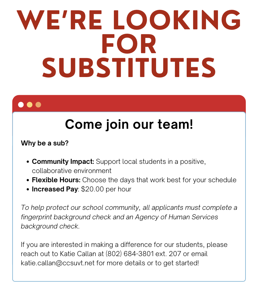 Substitute Openings