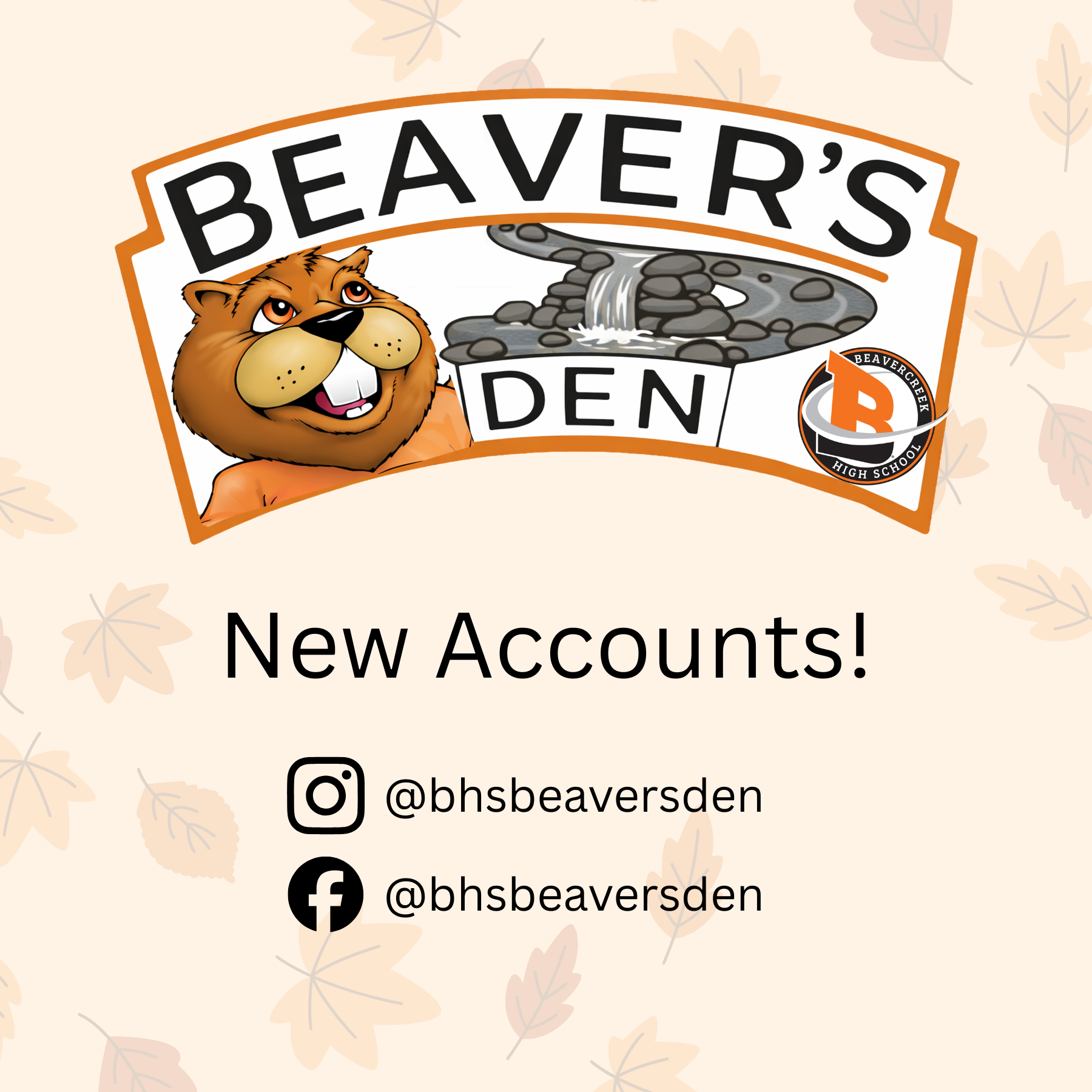 Follow The BHS Beavers Den on Social Media!