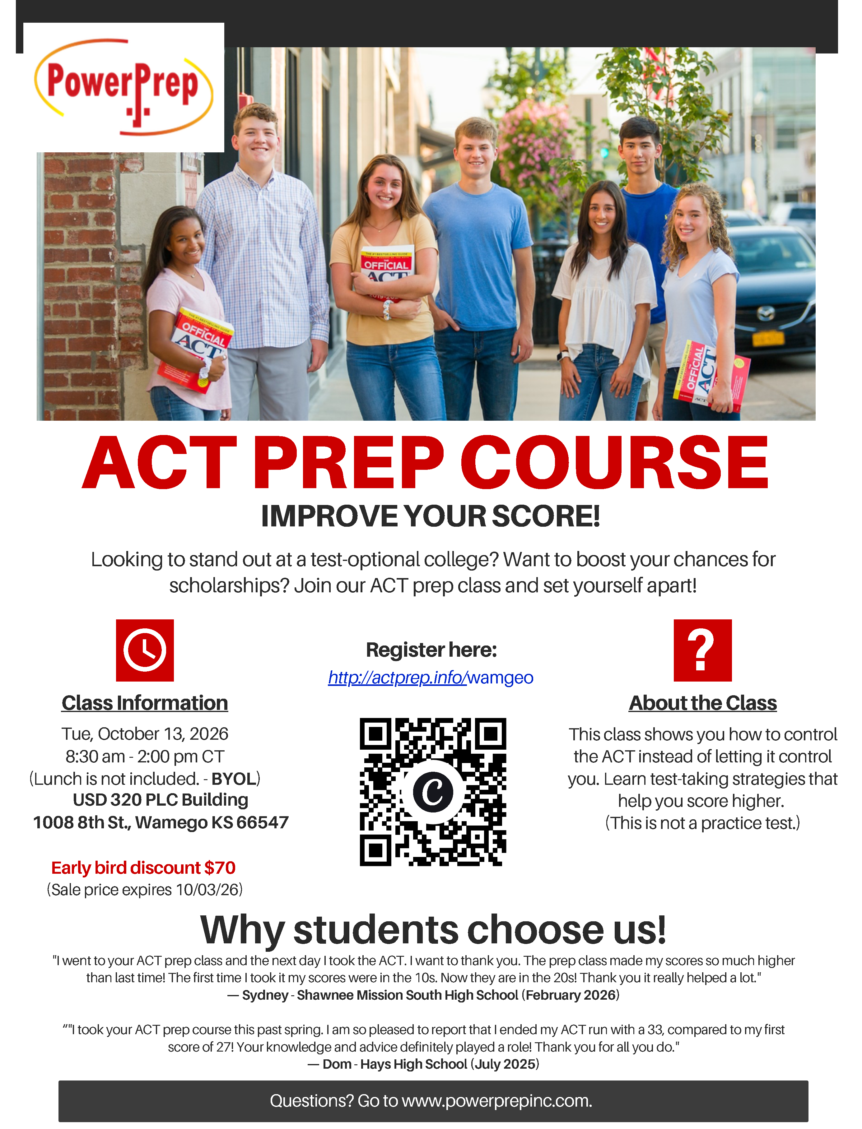 ACT Prep Course Available