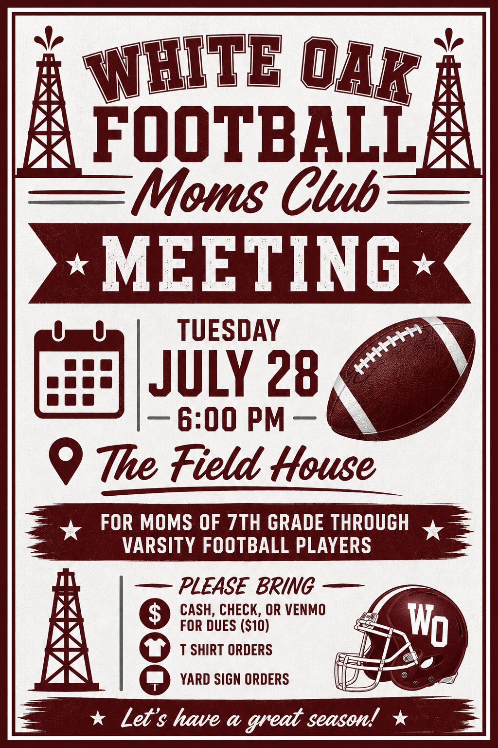 Football Moms Club Meeting