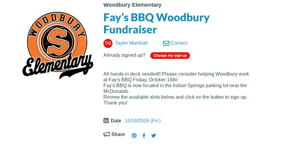 Fay's BBQ PPA Fundraiser Friday, October 16th!