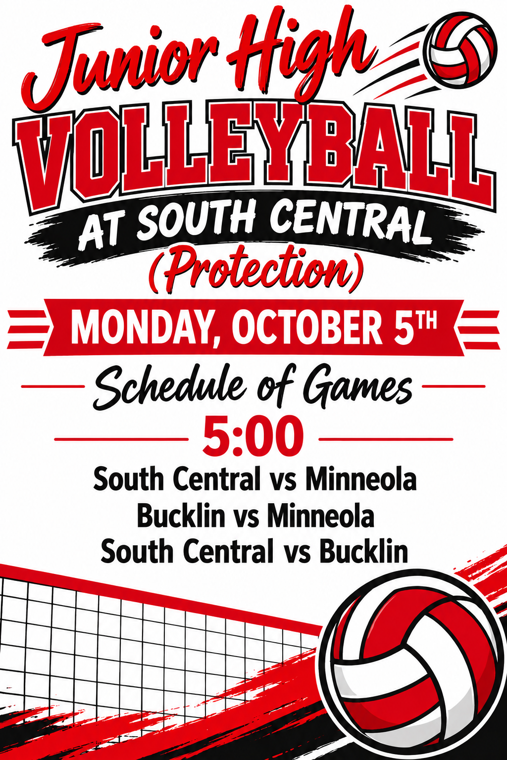 Announcements Monday, October 5th: 