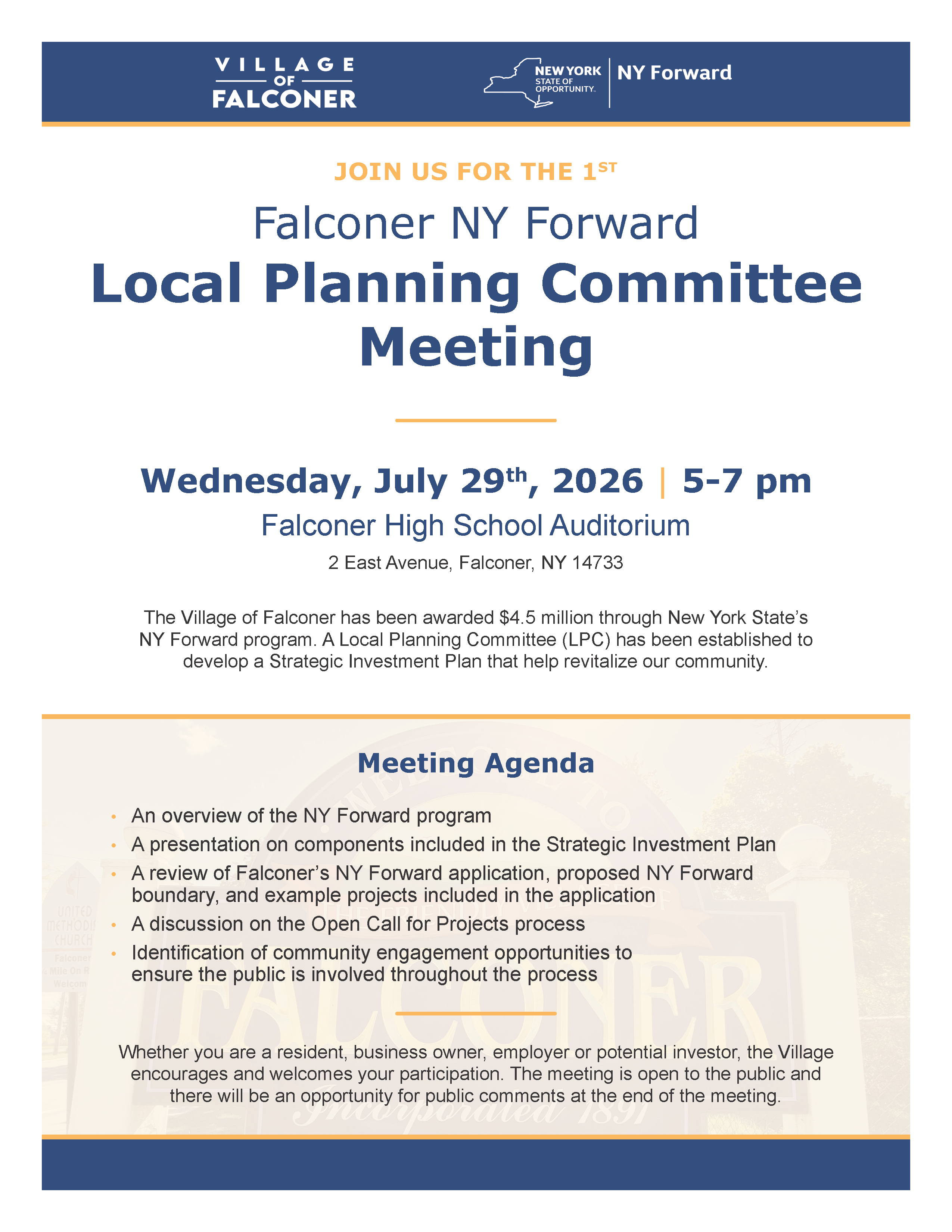 Local Planning Committee Meeting - July 29th