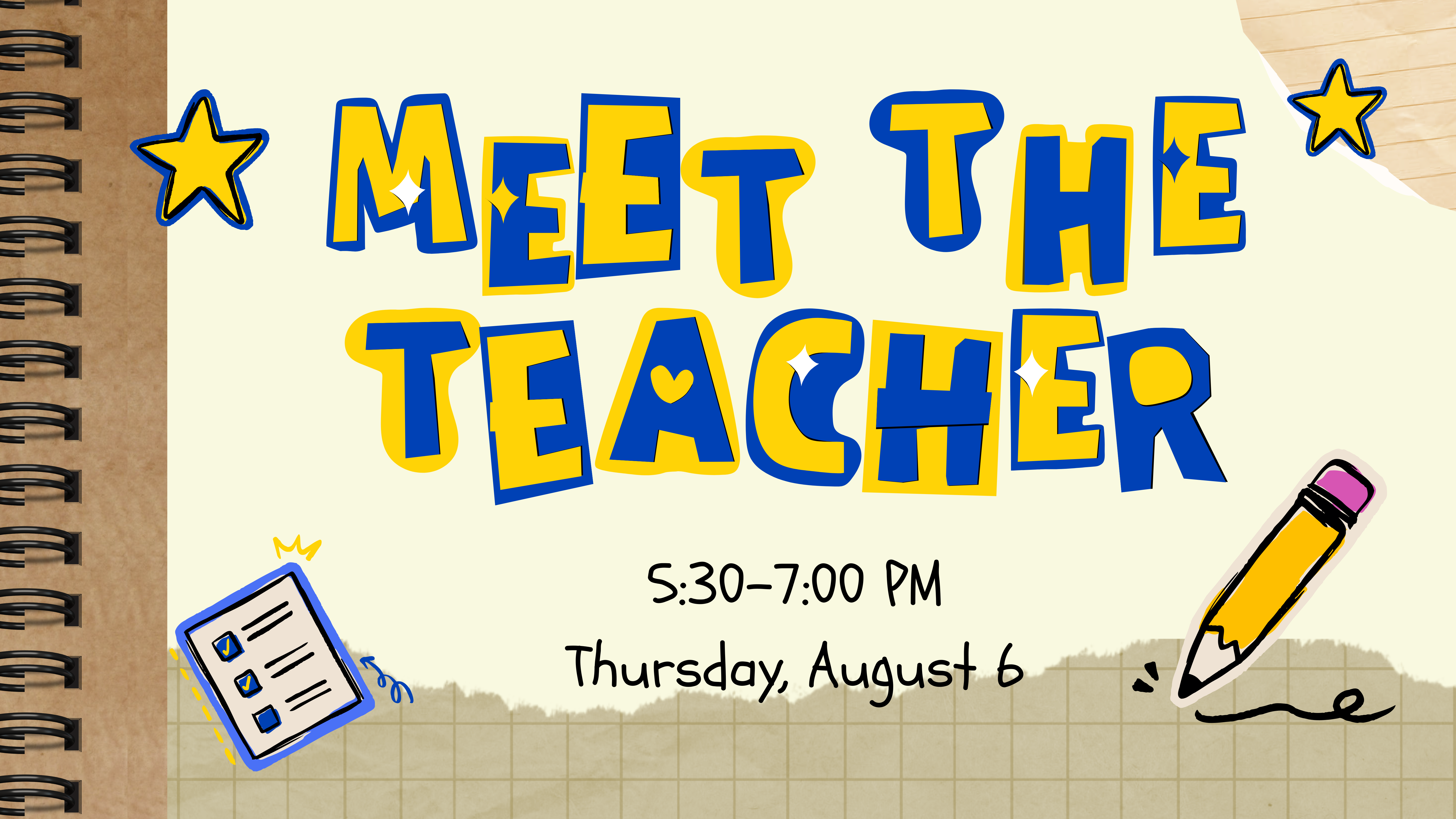 Reminder:  Meet the Teacher