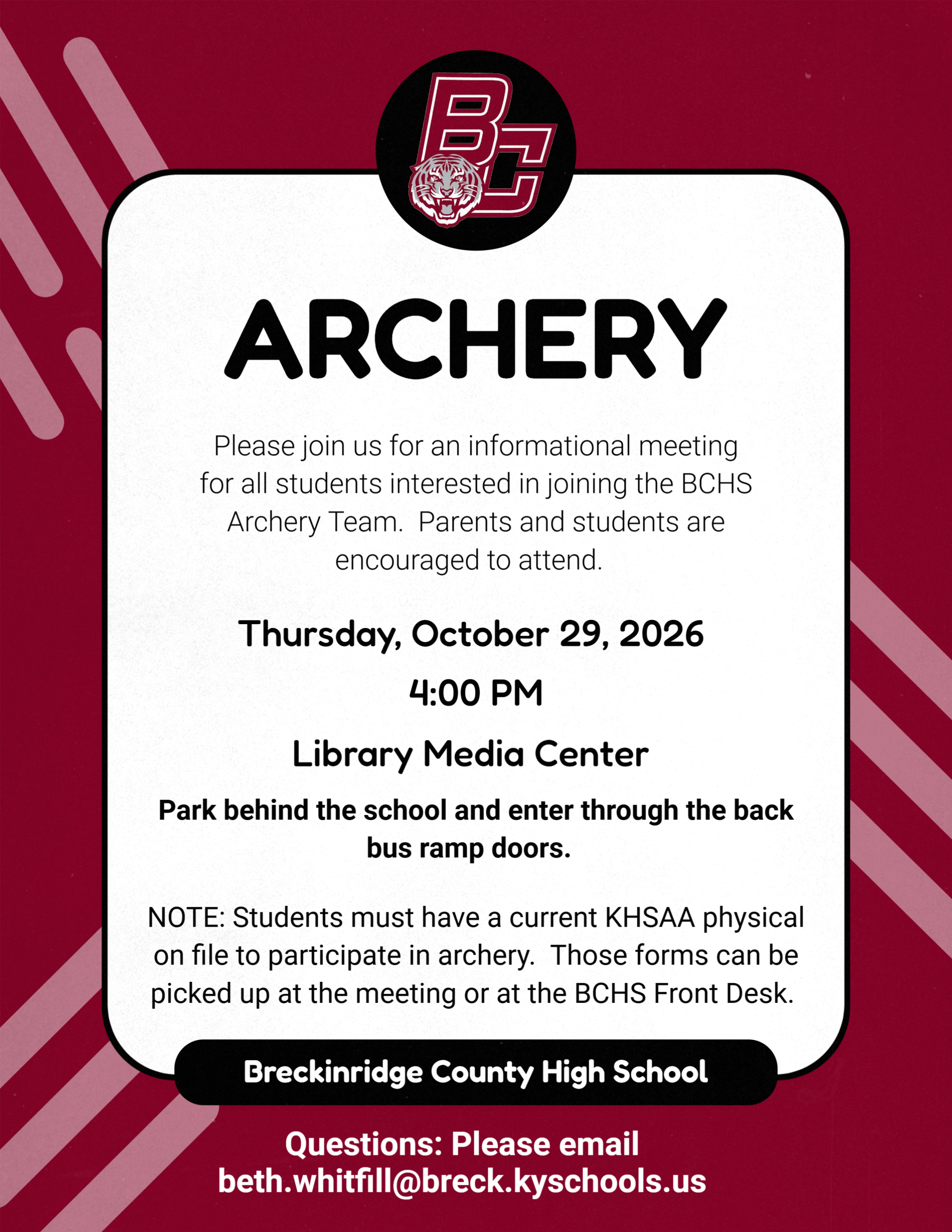 Archery Meeting This Thursday! 