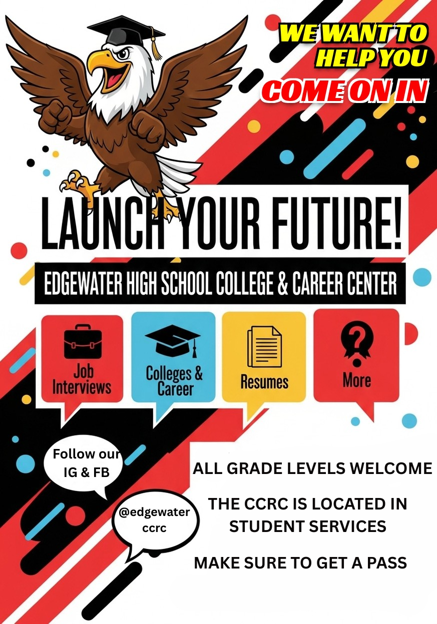The College and Career Resource Center is Open! We are here to help you with all things College and Career related. Stop by today! Make sure to get a pass. See you soon!