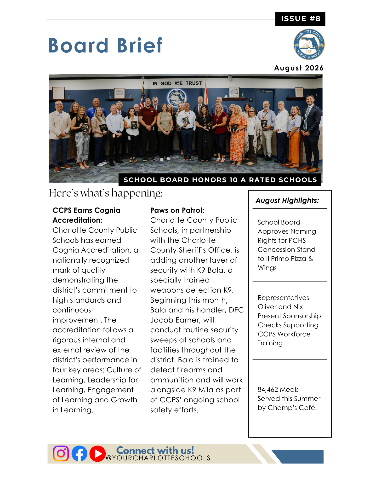 The Latest on CCPS: Your August Board Brief