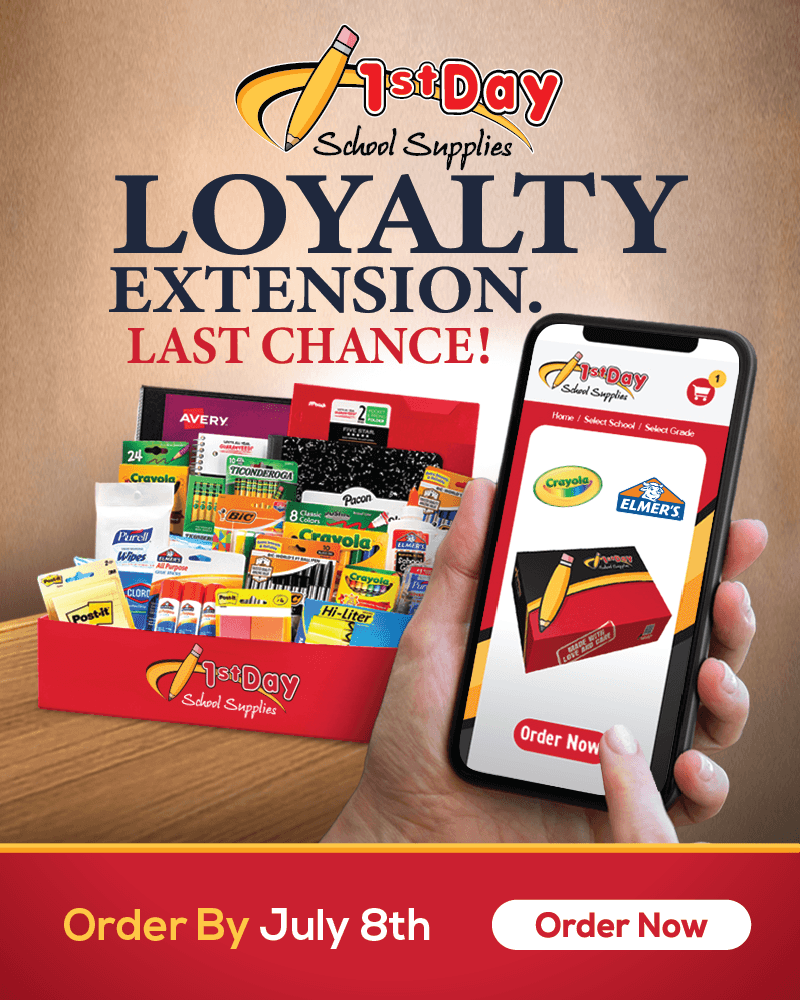 Good News- NEW EXTENSION! - 1st Day School Supplies