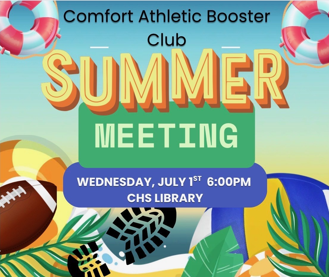 Comfort Athletic Booster Club Meeting - July 1st, 6pm