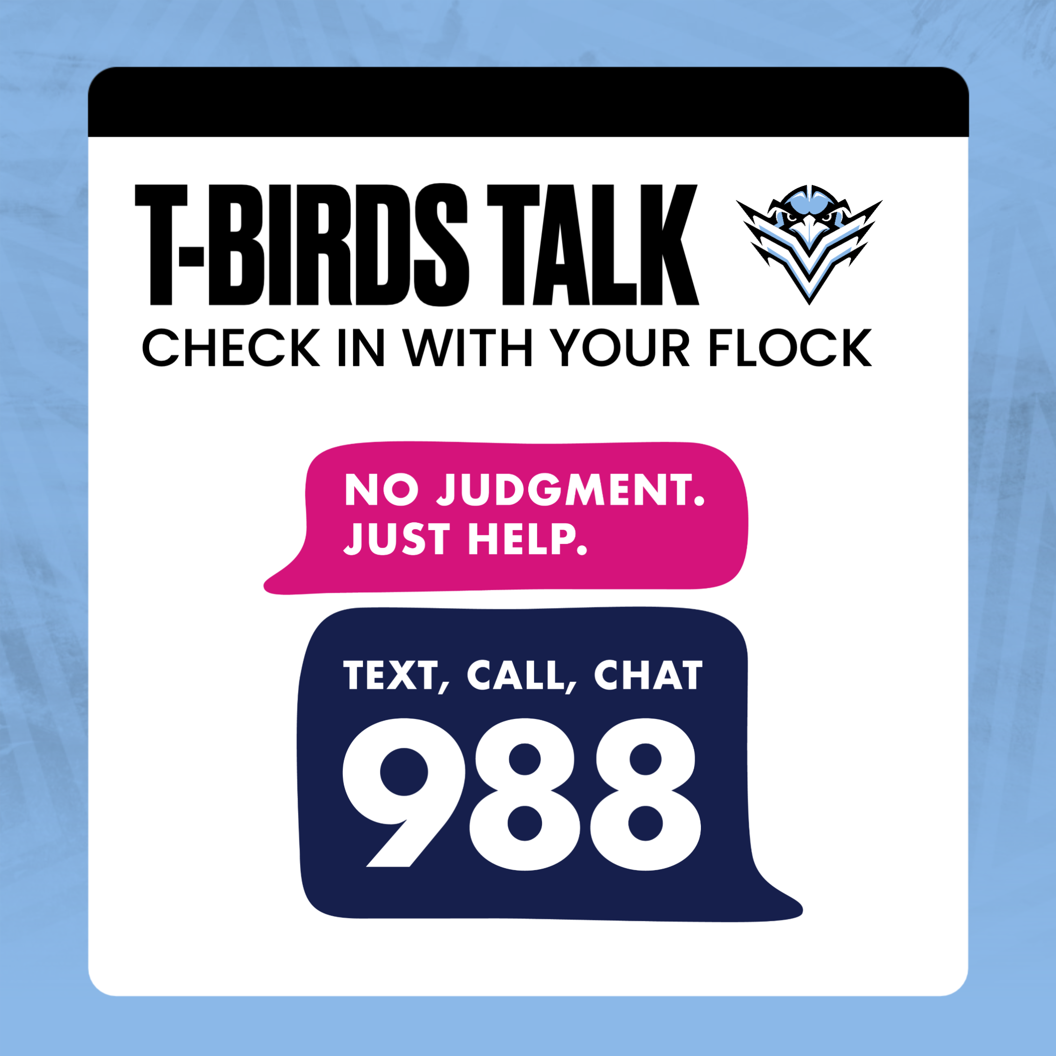 T-Birds Talk: Check In With Your Flock
