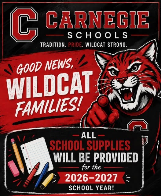 School Supplies will be Provided for 2026-2027 School Year