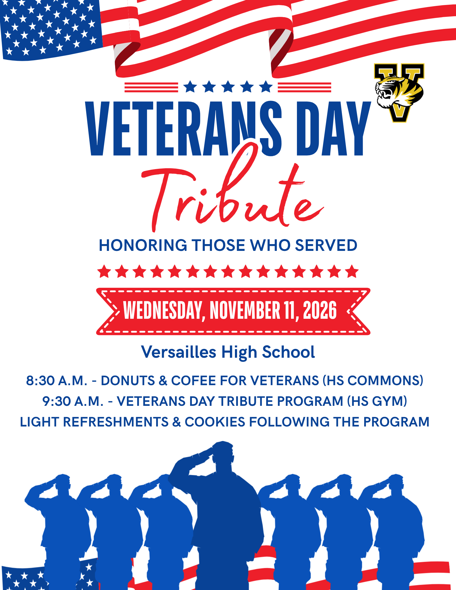 Veterans Day Tribute Invitation - Wednesday, November 11, 2026 