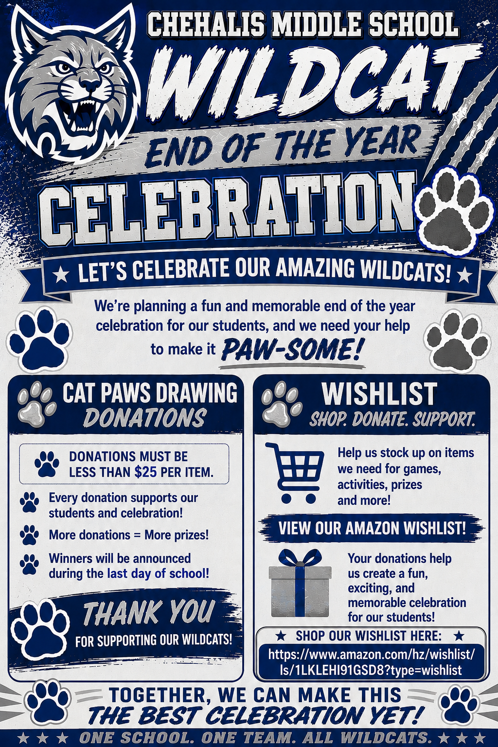 End of the Year Celebration donations needed!!!