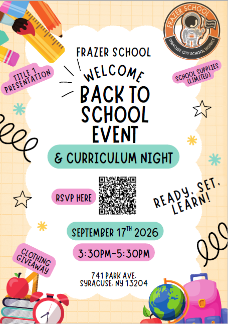 Welcome Back to School Family & Curriculum Night is Tonight!