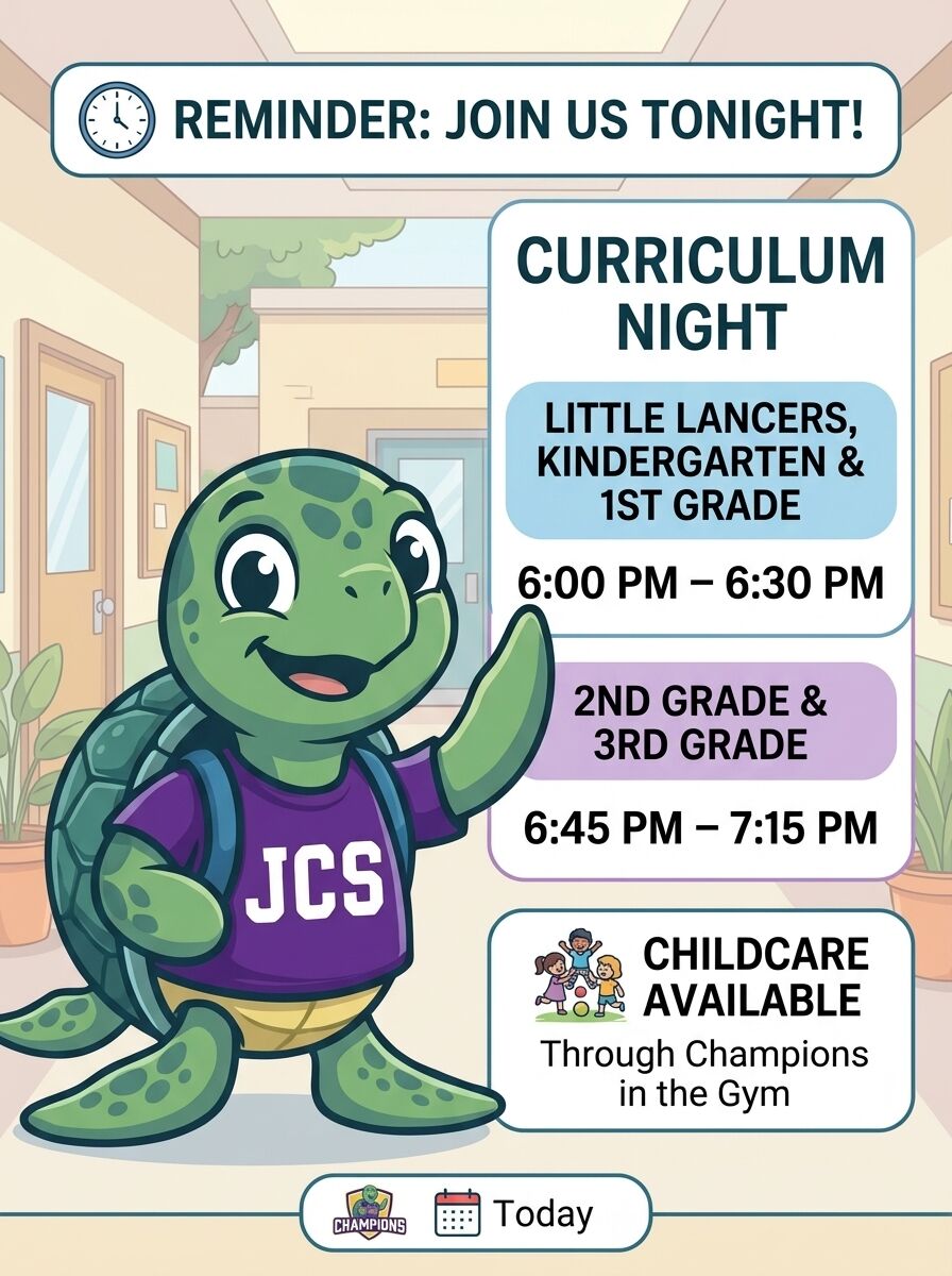REMINDER: Curriculum Night tonight!