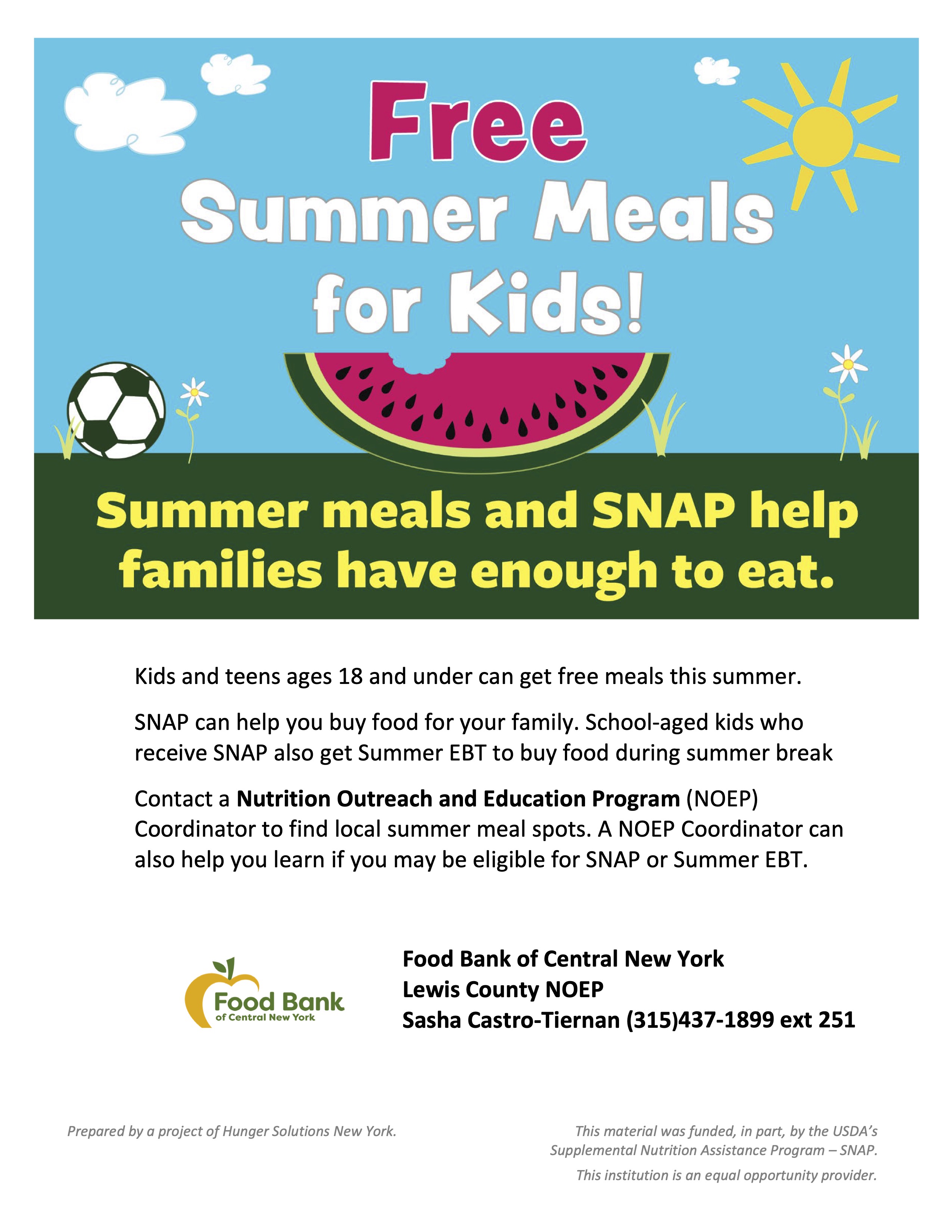 Free Summer Meals for Kids!
